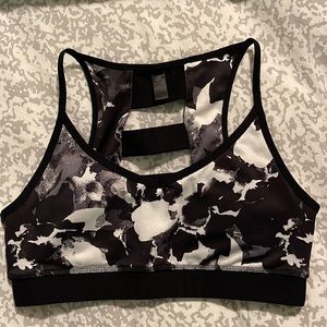 90 Degrees Black & White Pattern Sports Bra